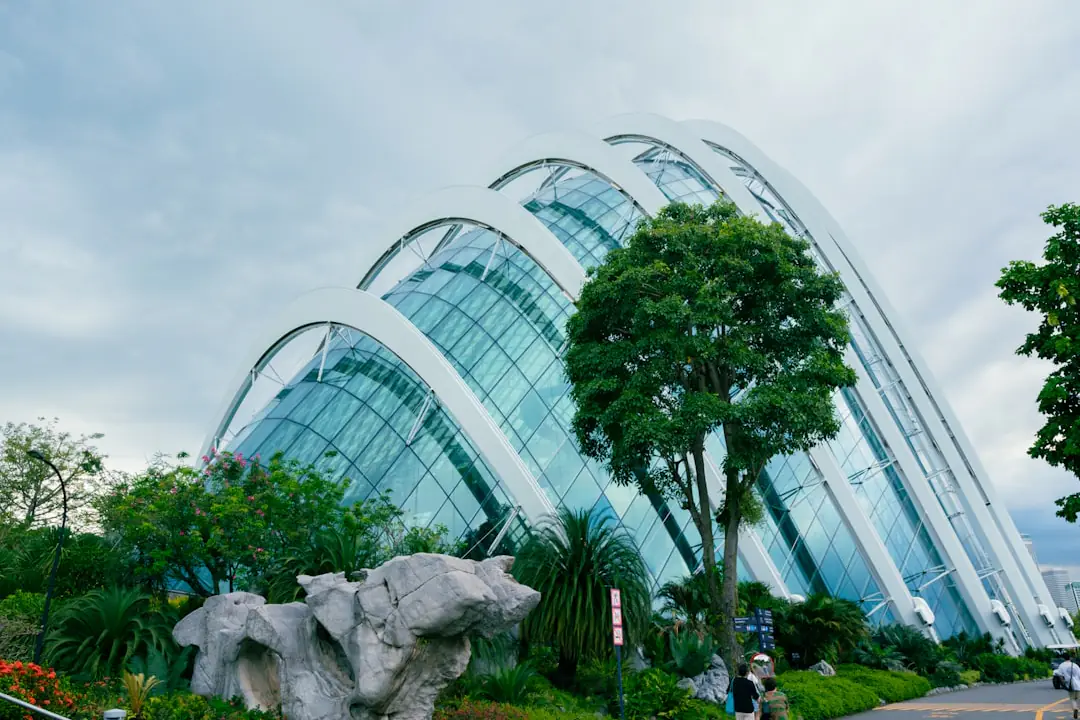 Jardin français naturel avec massifs paillés, allée perméable, arbustes et récupération douce de l’eau de pluie