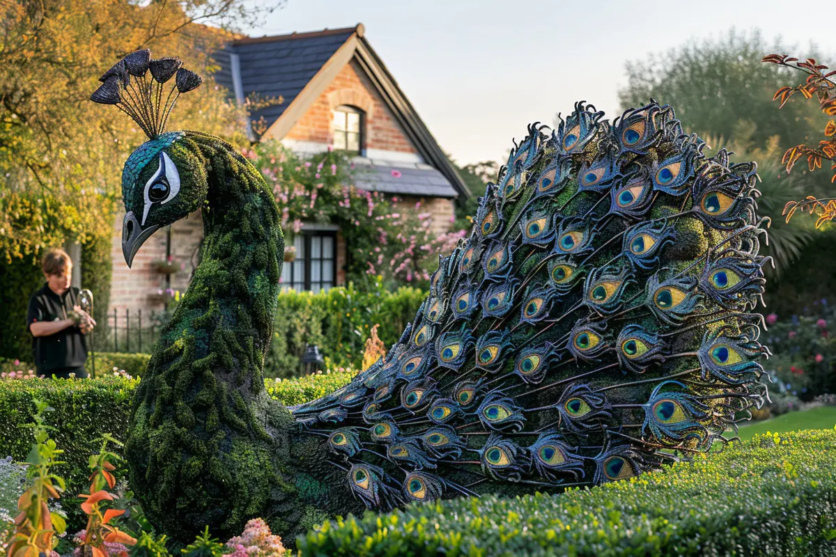 Jardinier taillant un arbuste caduc en fin d’hiver avec un sécateur propre dans un jardin français lumineux