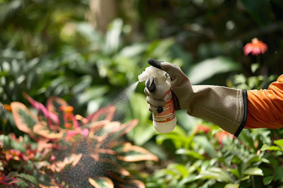 Jeunes salades protégées par des collerettes dans un potager après la pluie, sans limaces visibles