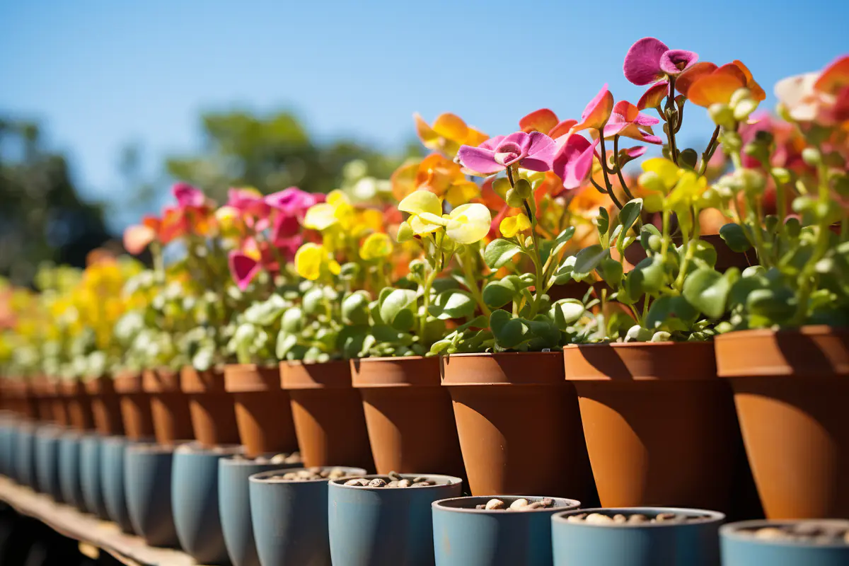 Jardin suspendu sur balcon français avec pots retombants, treillis d’aromatiques et bacs végétalisés en hauteur